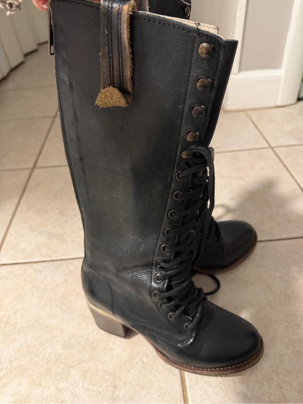 Freebird by Steven Black Lace-Up Women's Boots - Picture 2 of 5